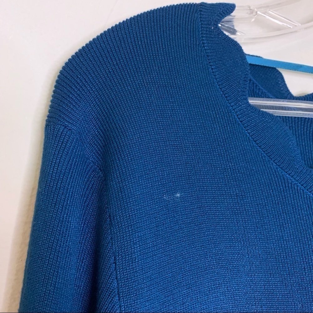 Cable & Gauge scalloped trim blue pullover top plus size 3X New with tags women - Picture 3 of 6